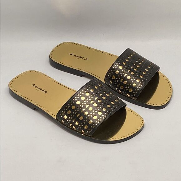Alaia Laser-cut leather slides size 35 - Picture 8 of 15